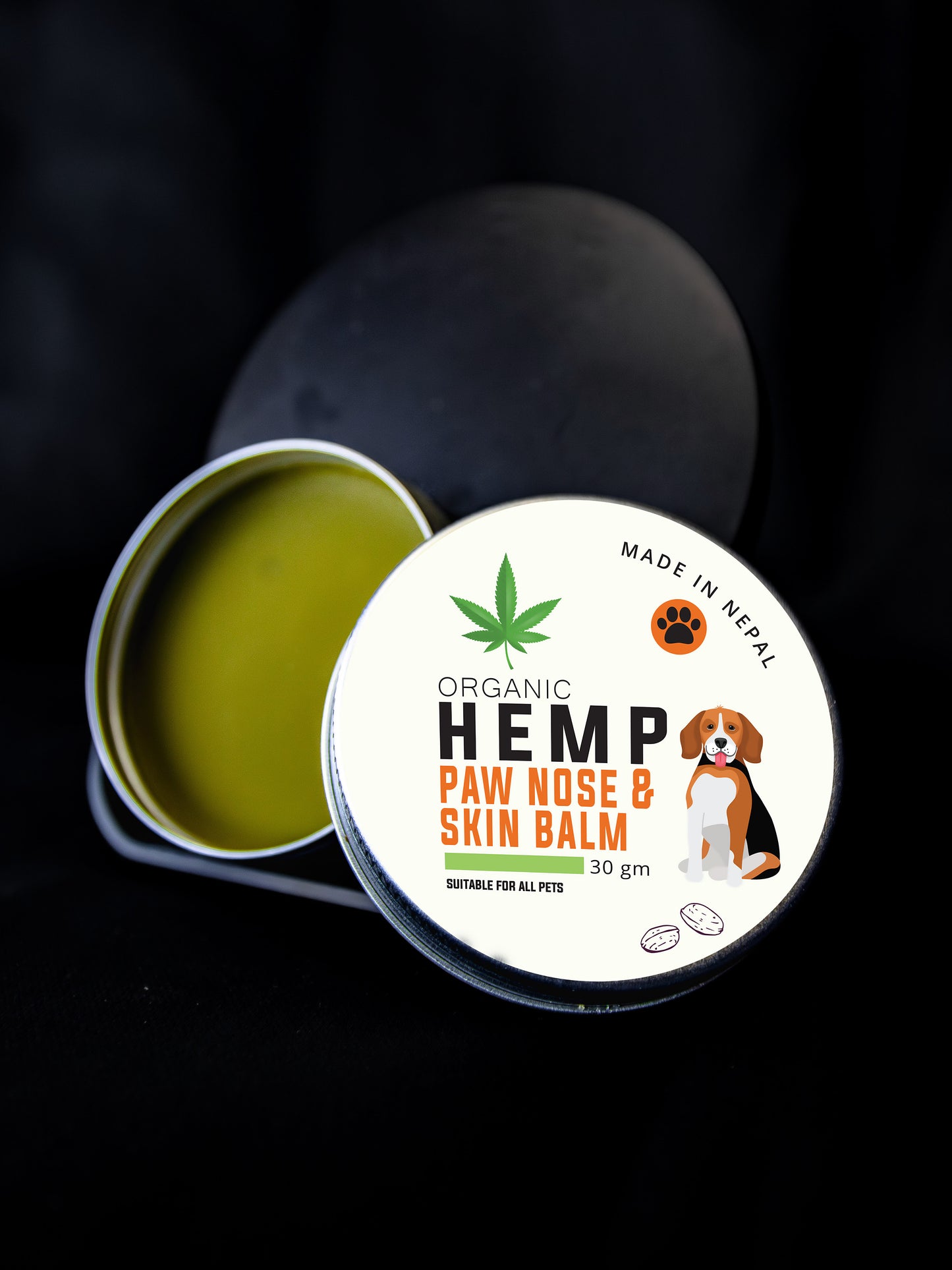 Organic pet paw nose and skin balm - all natural hemp pet paw balm