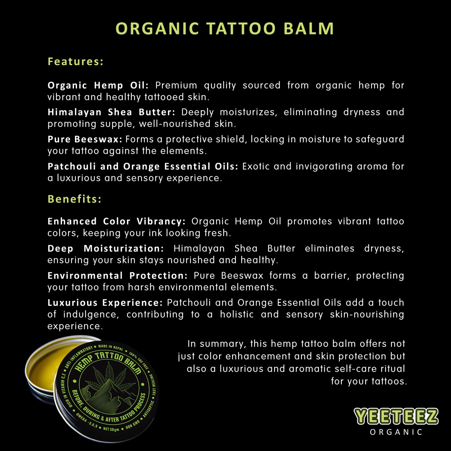 Organic Tattoo Balm & Aftercare