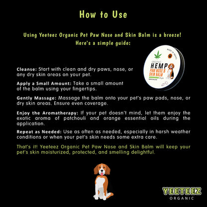 Organic Pet Paw, Nose and Skin Balm